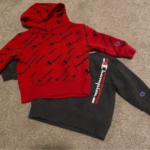 2 champion hoodie/crewneck 12-18 months